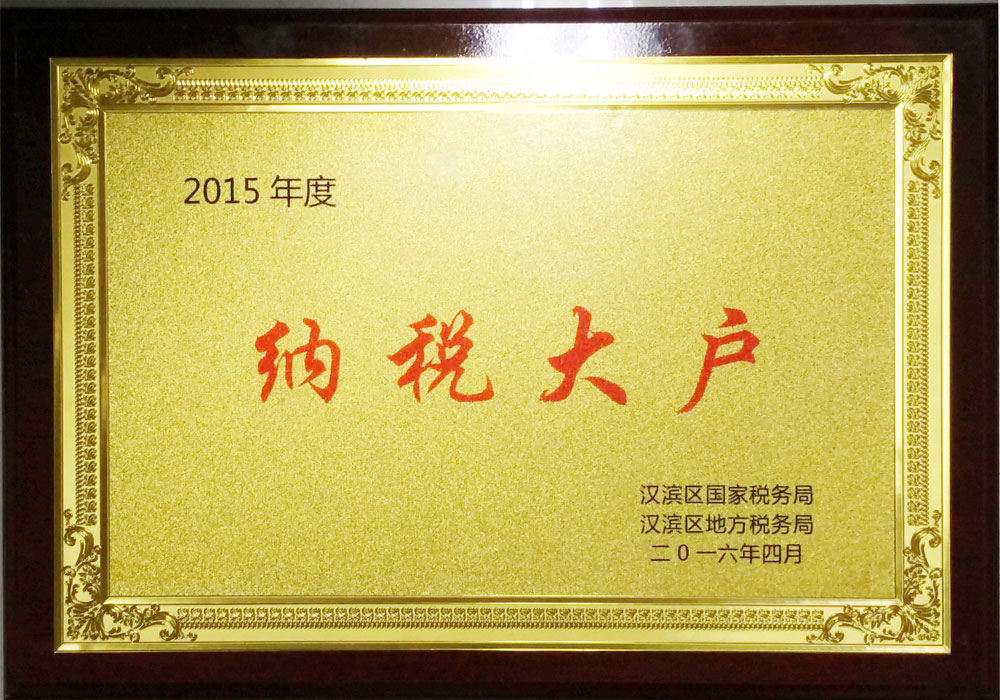  2015年漢濱區(qū)納稅大戶